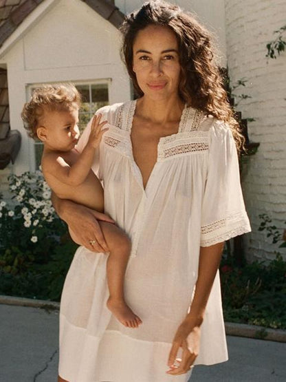 Vacation Hollow Loose Cover-ups Swimwear