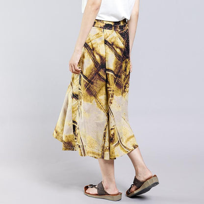 Casual Raindrop Printed Folded Women' Pants