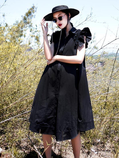Falbala Solid Sleeveless T-Shirt Skirt