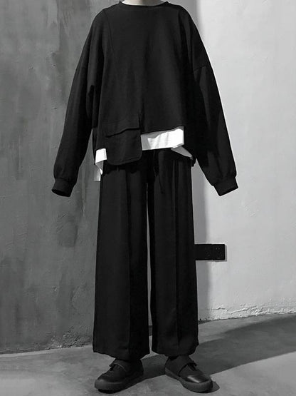Fashion Solid Wide Leg Pants