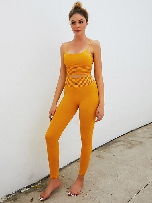 Solid Empire Tank&Leggings Sports Suits