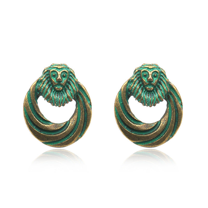 Circle alloy earrings female retro Earrings