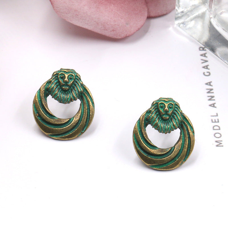 Circle alloy earrings female retro Earrings