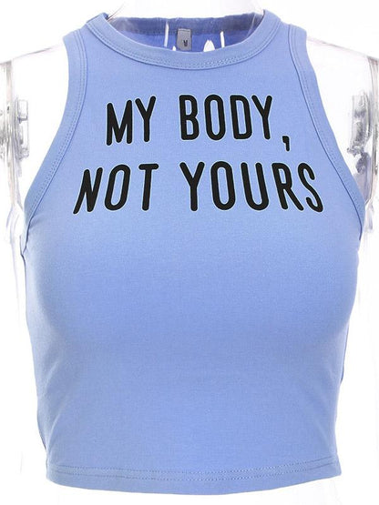 Letter Printed Wrap Tanks