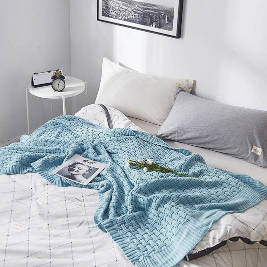 Solid Crochet Knit Blankets