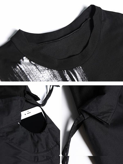 Loose Oversize Split-joint  Short Sleeves Dress