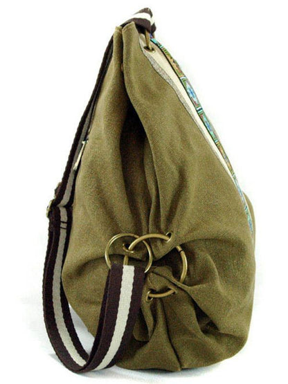 Embroidered Zipper Backpack Bag