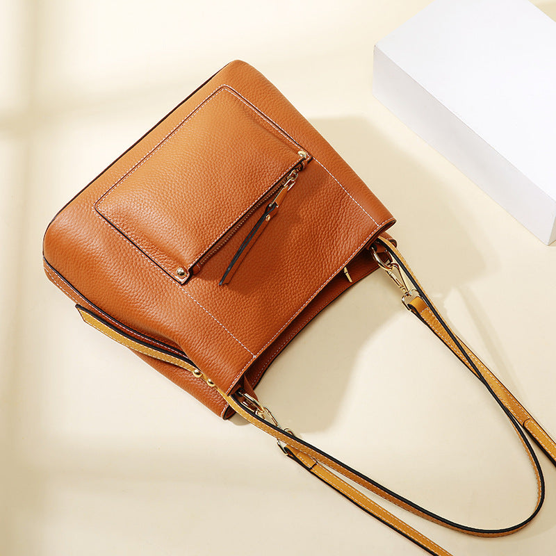 Cowhide Leather Single Shoulder Messenger Bag