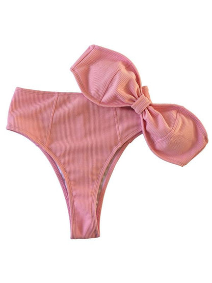 Wrapped High Waist Bikinis Swimwear