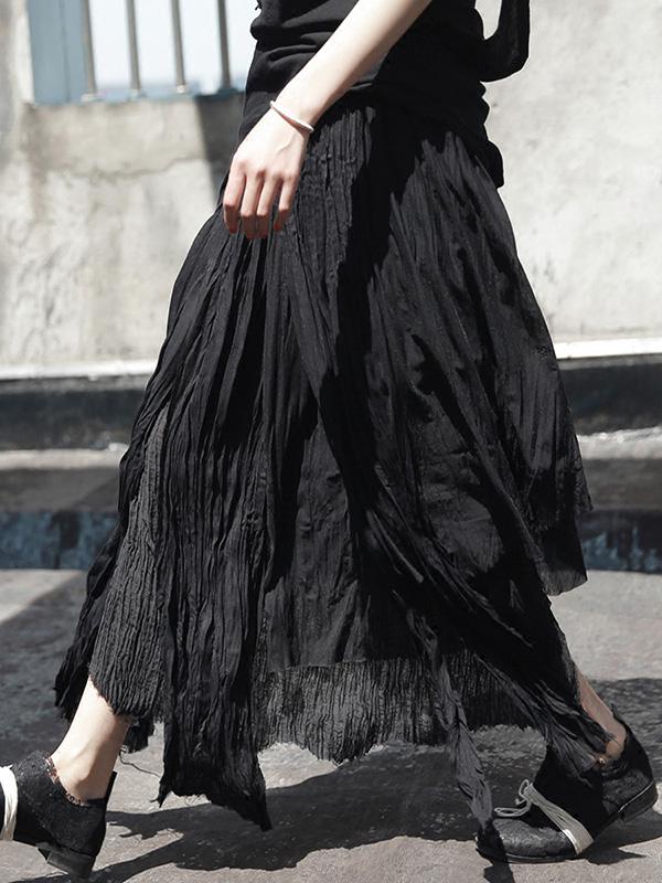 Ruffled Bandage Cropped Skirt Bottom