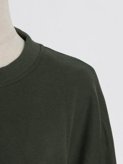 Simple Long Sleeves Green Split-Joint Sweatshirt Top