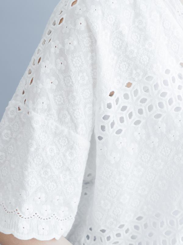 Casual Hollow out V-neck T-shirt