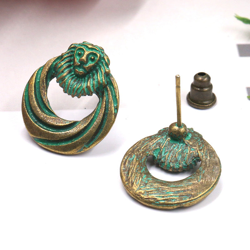 Circle alloy earrings female retro Earrings