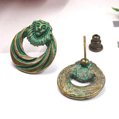 Circle alloy earrings female retro Earrings