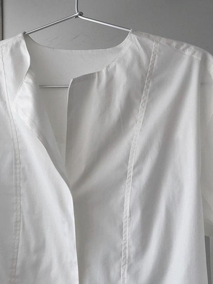 SIMPLE RETRO LOOSE WHITE SHIRT