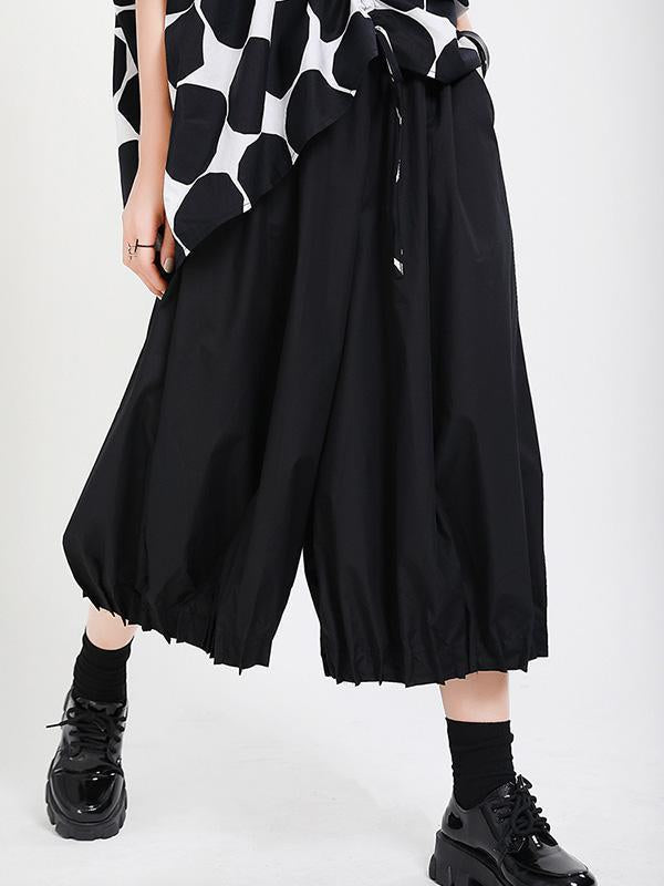 Original Solid Column Wide Leg Pants