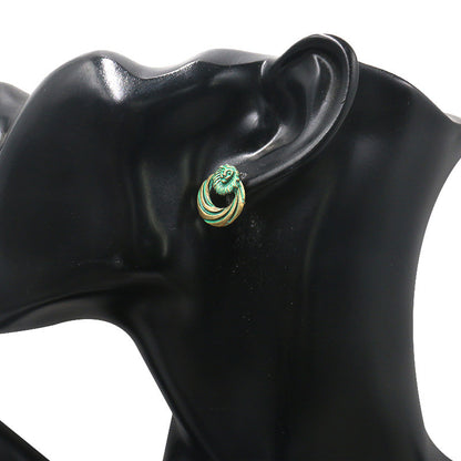 Circle alloy earrings female retro Earrings