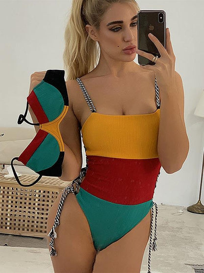 Split-Joint Bandage Swimsuit
