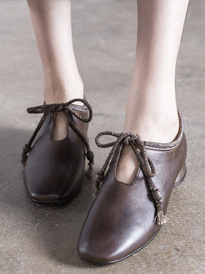Ancient Lace-up Genuine leather Shoes
