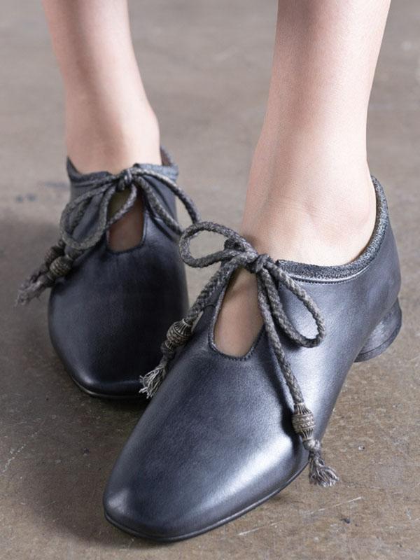 Ancient Lace-up Genuine leather Shoes