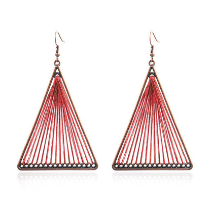 4 color Fashion alloy hand-woven Bohemian jewelry earrings
