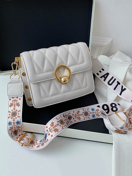 Casual PU Solid Color Geometric Bags