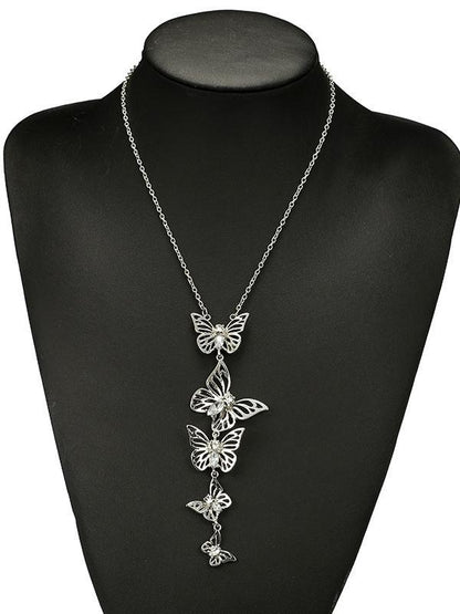 Fashion Vintage Butterfly Shape Alloy Necklaces Accessories