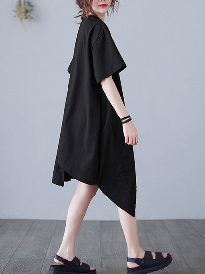 Casual Irregular Split-Joint Shirt Dress