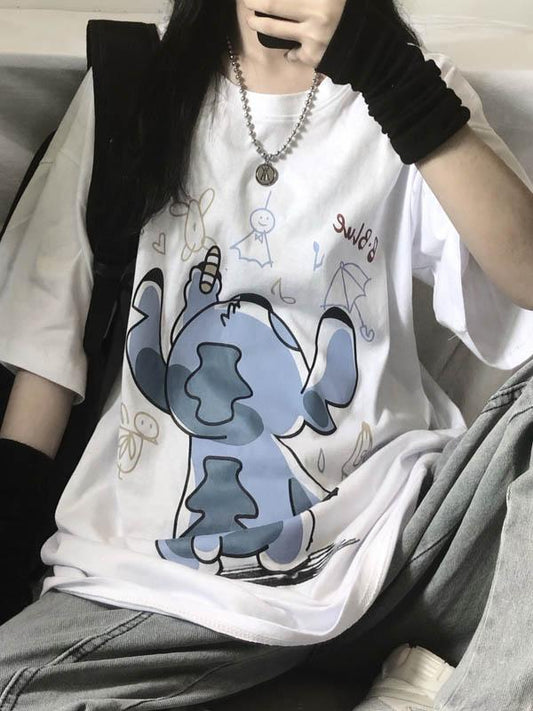 Original Cartoon Printed T-Shirts Tops