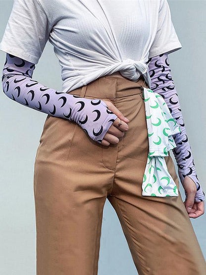 Sports Moon Pattern Sunscreen Sleeves