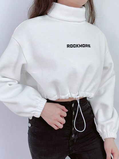 Sports Crop Hoodies&Sweatshirts Tops