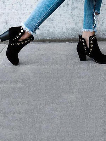 Fashion  High-heel Ankle Chelsea Boots Shoes