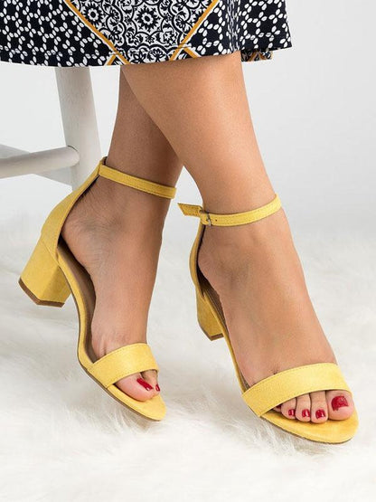 Pretty Chunky Mid-heels Shoes