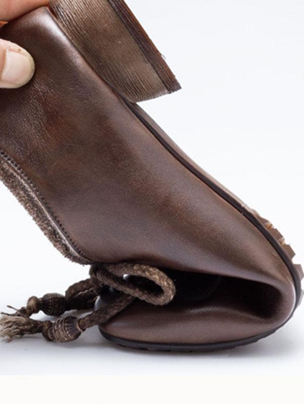 Ancient Lace-up Genuine leather Shoes