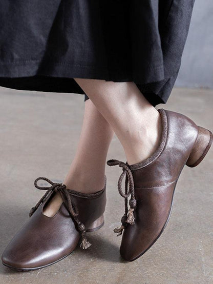 Ancient Lace-up Genuine leather Shoes