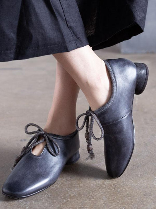 Ancient Lace-up Genuine leather Shoes