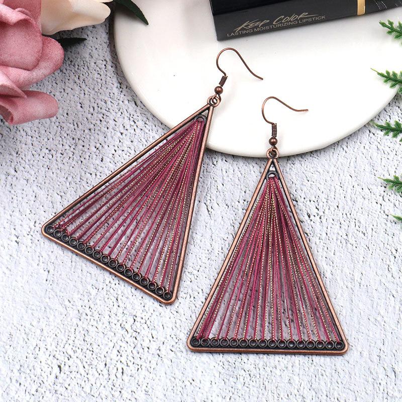 4 color Fashion alloy hand-woven Bohemian jewelry earrings