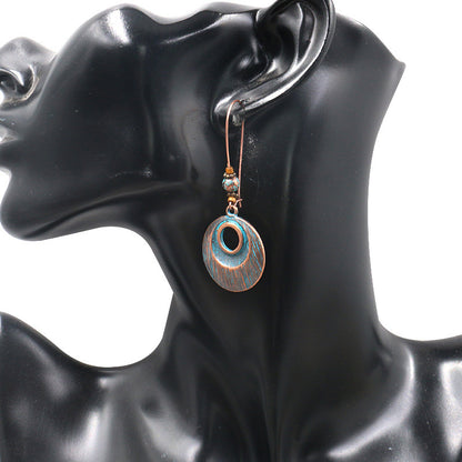 Turquoise round earrings