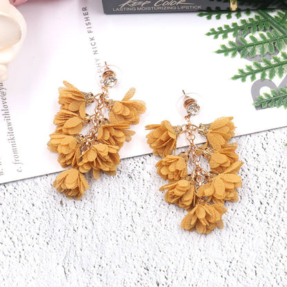 Multilayer tassel earrings