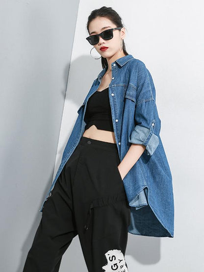 Loose Boyfriend Style Denim Outwear