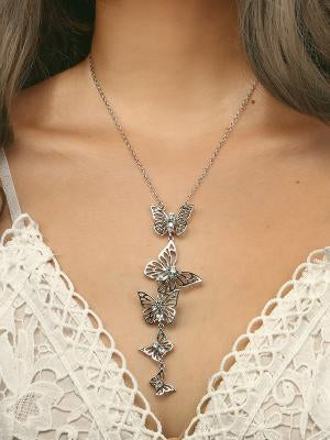Fashion Vintage Butterfly Shape Alloy Necklaces Accessories