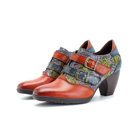 Bohemian Ethnic Style Daily Chunky Heel Zipper Boots