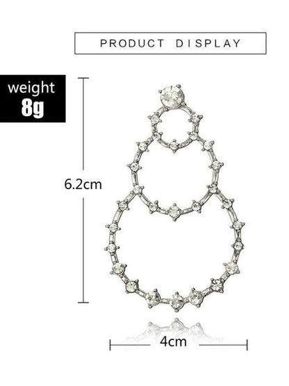 Fashion Bohemia Hollow Water Drop Pattern Earrings