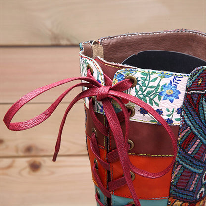 Boho Leather High Boots