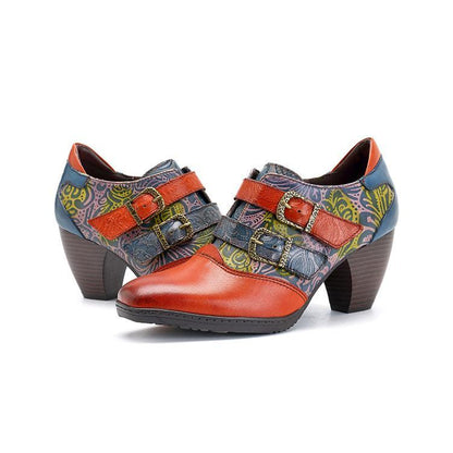 Bohemian Ethnic Style Daily Chunky Heel Zipper Boots