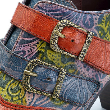 Bohemian Ethnic Style Daily Chunky Heel Zipper Boots