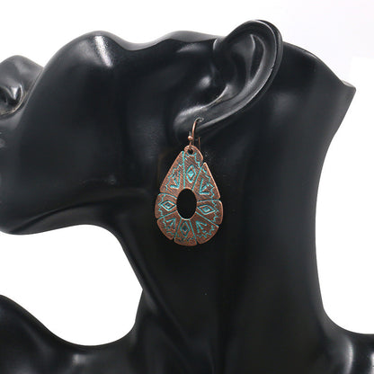Retro alloy earrings