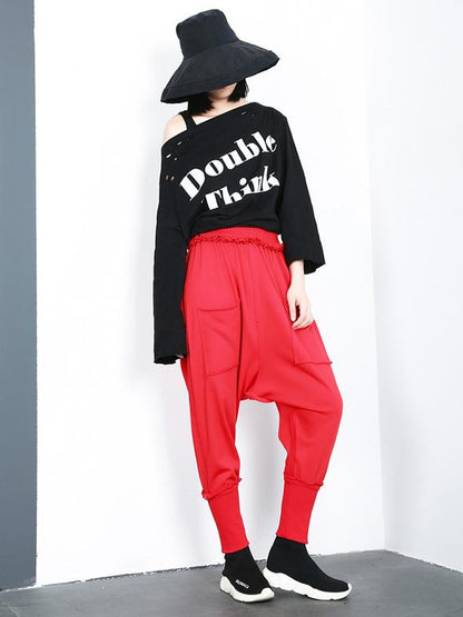 Fashion Loose Solid Harem Pants