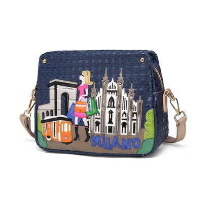 Beauty Romantic pattern crossbody Bag