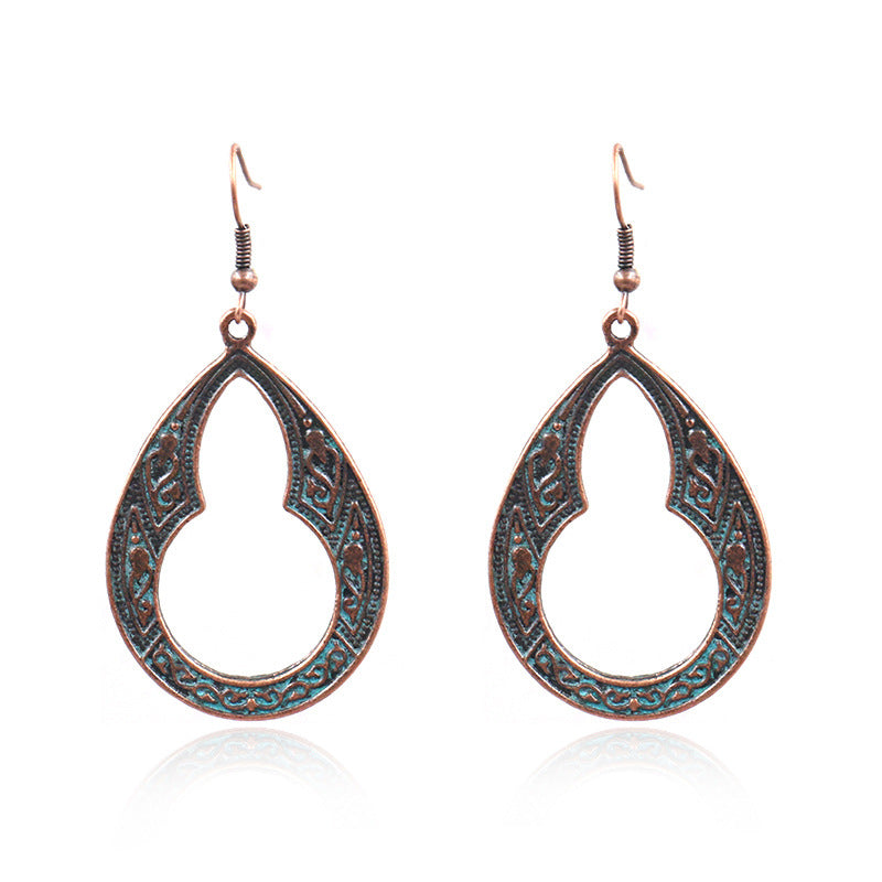 Retro water drop earring
